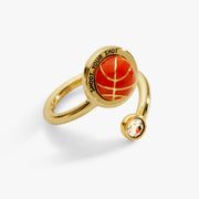 'shoot Your Shot' Basketball Open Fidget Ring