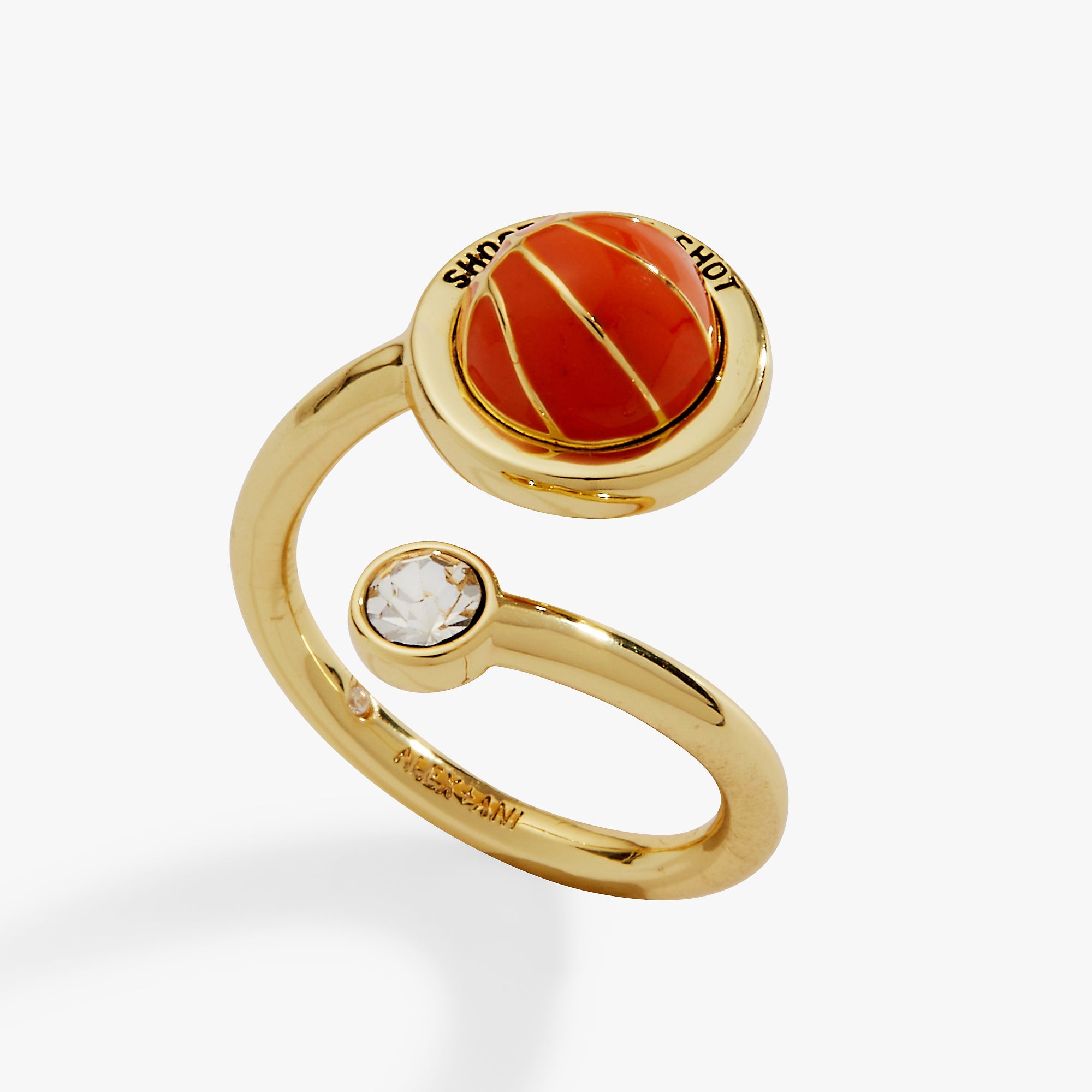'shoot Your Shot' Basketball Open Fidget Ring