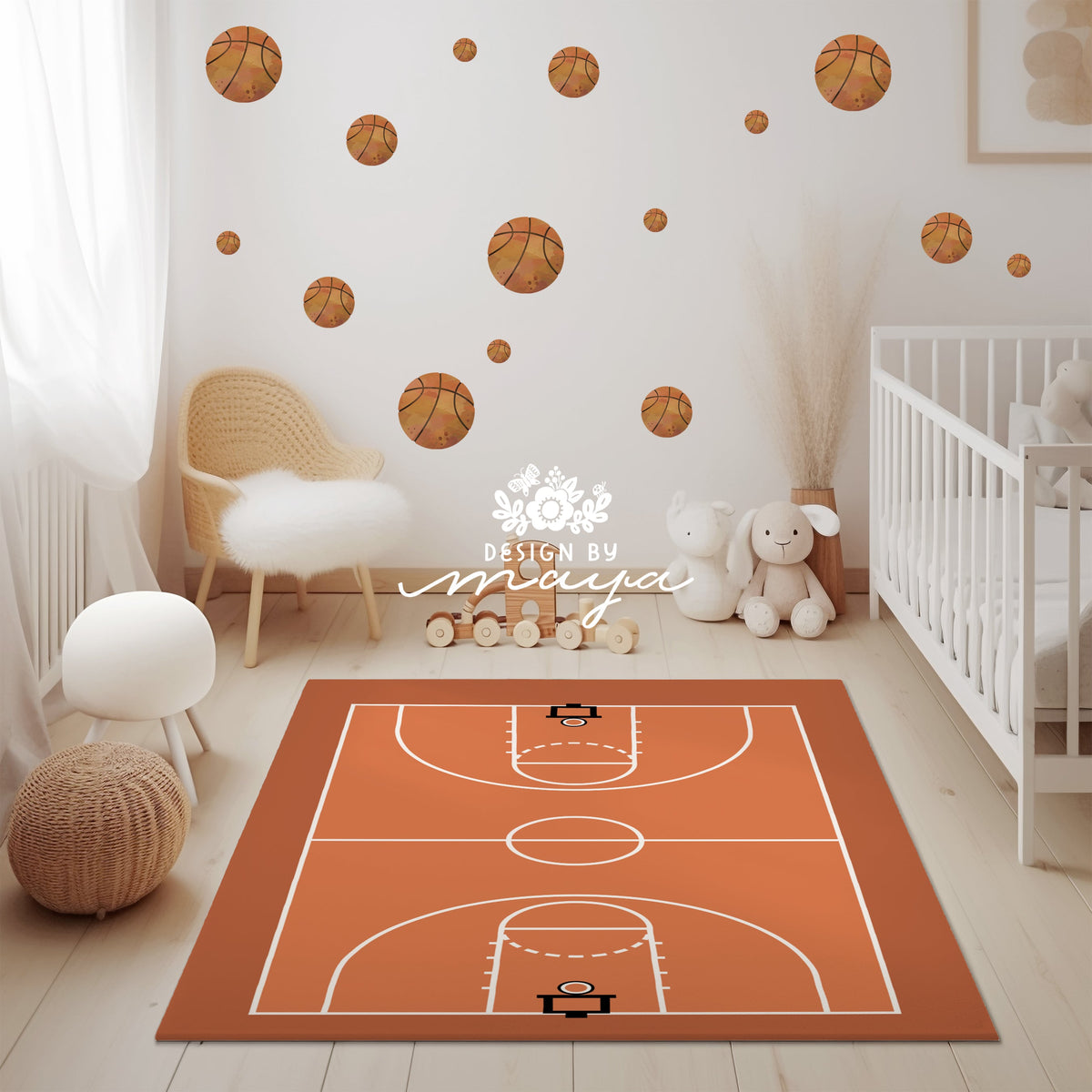 Football Field Playroom Rug / World Map Area Rug