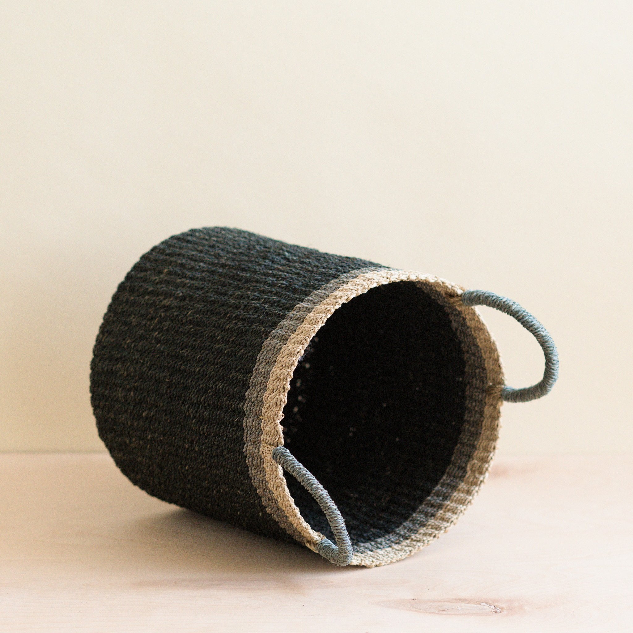 Black Floor Basket With Handle - Storage Baskets | Likhâ