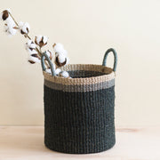 Black Floor Basket With Handle - Storage Baskets | Likhâ