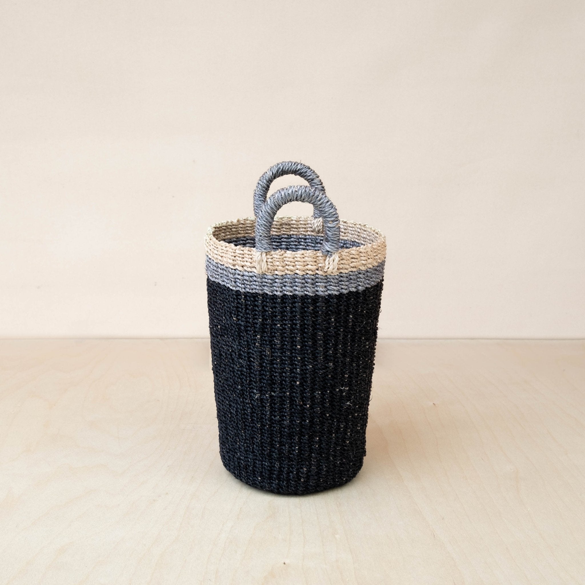 Black Woven Basket Vase - Weave Basket | Likhâ