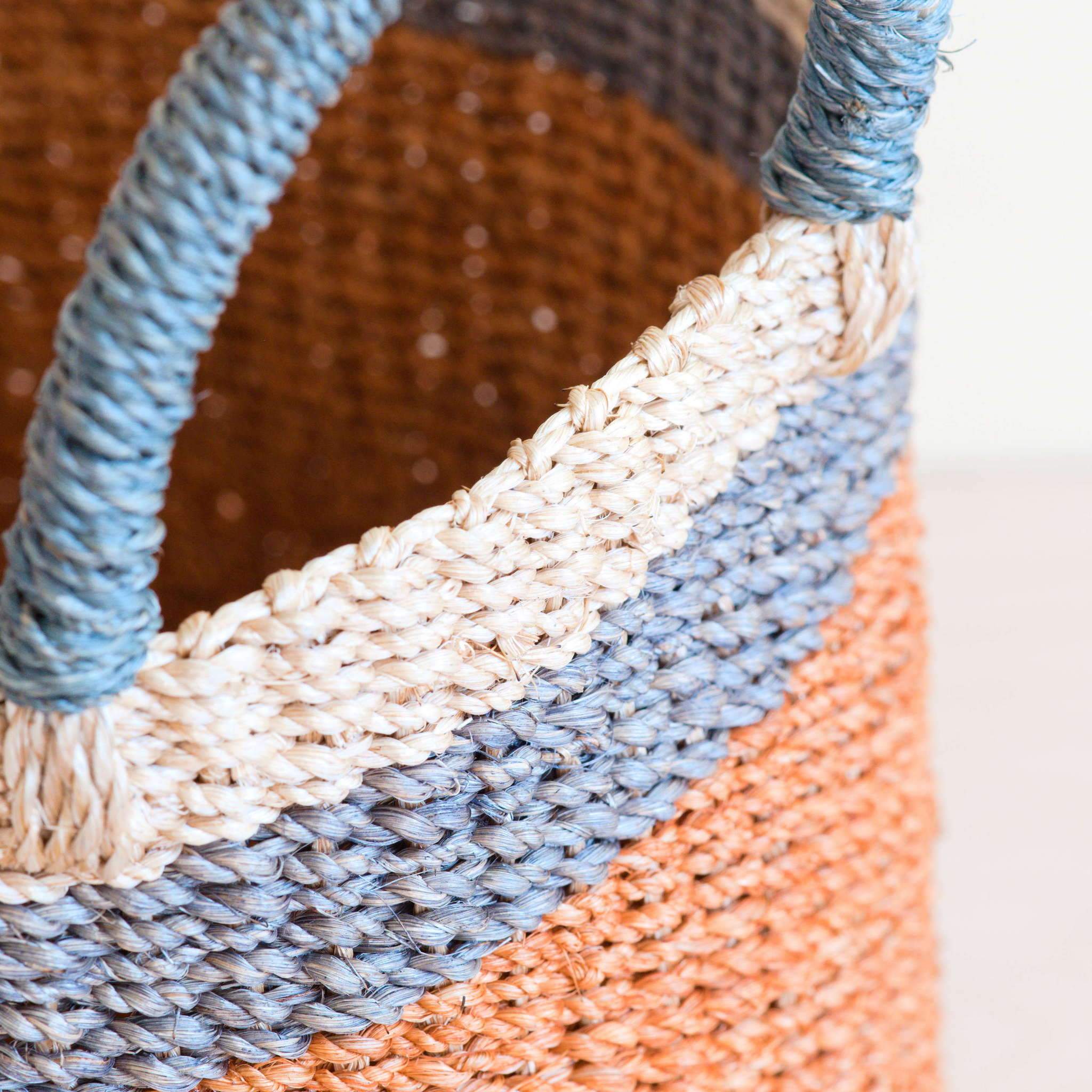Coral Floor Basket With Handle - Floor Baskets | Likhâ