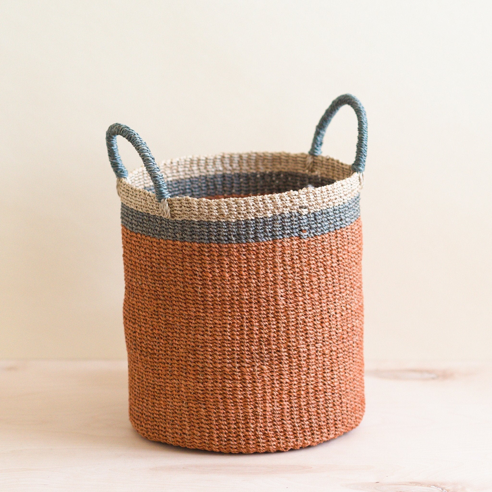 Coral Floor Basket With Handle - Floor Baskets | Likhâ