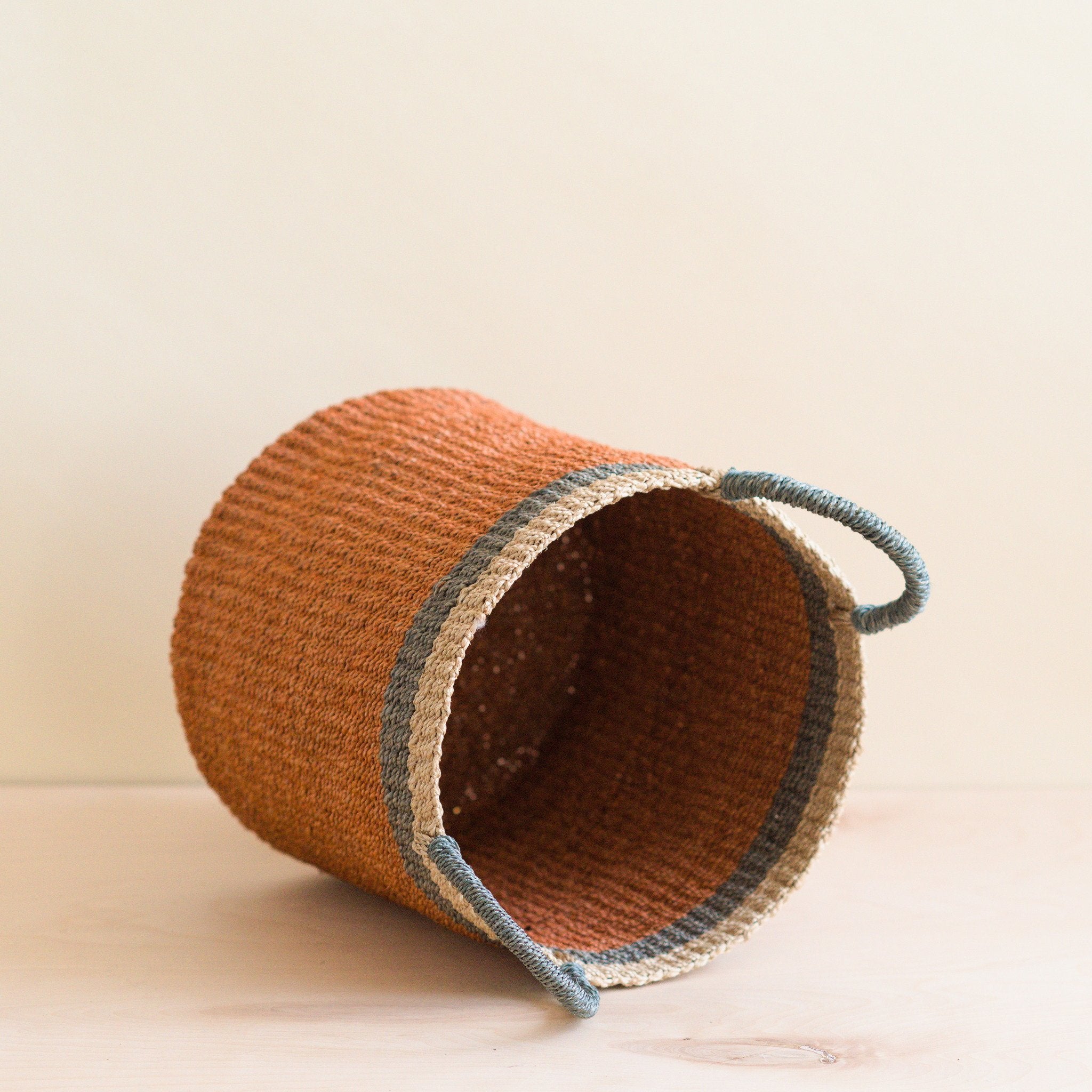 Coral Floor Basket With Handle - Floor Baskets | Likhâ