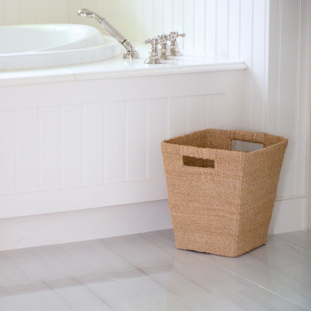 Natural Tapered Square Basket - Floor Basket | Likhâ