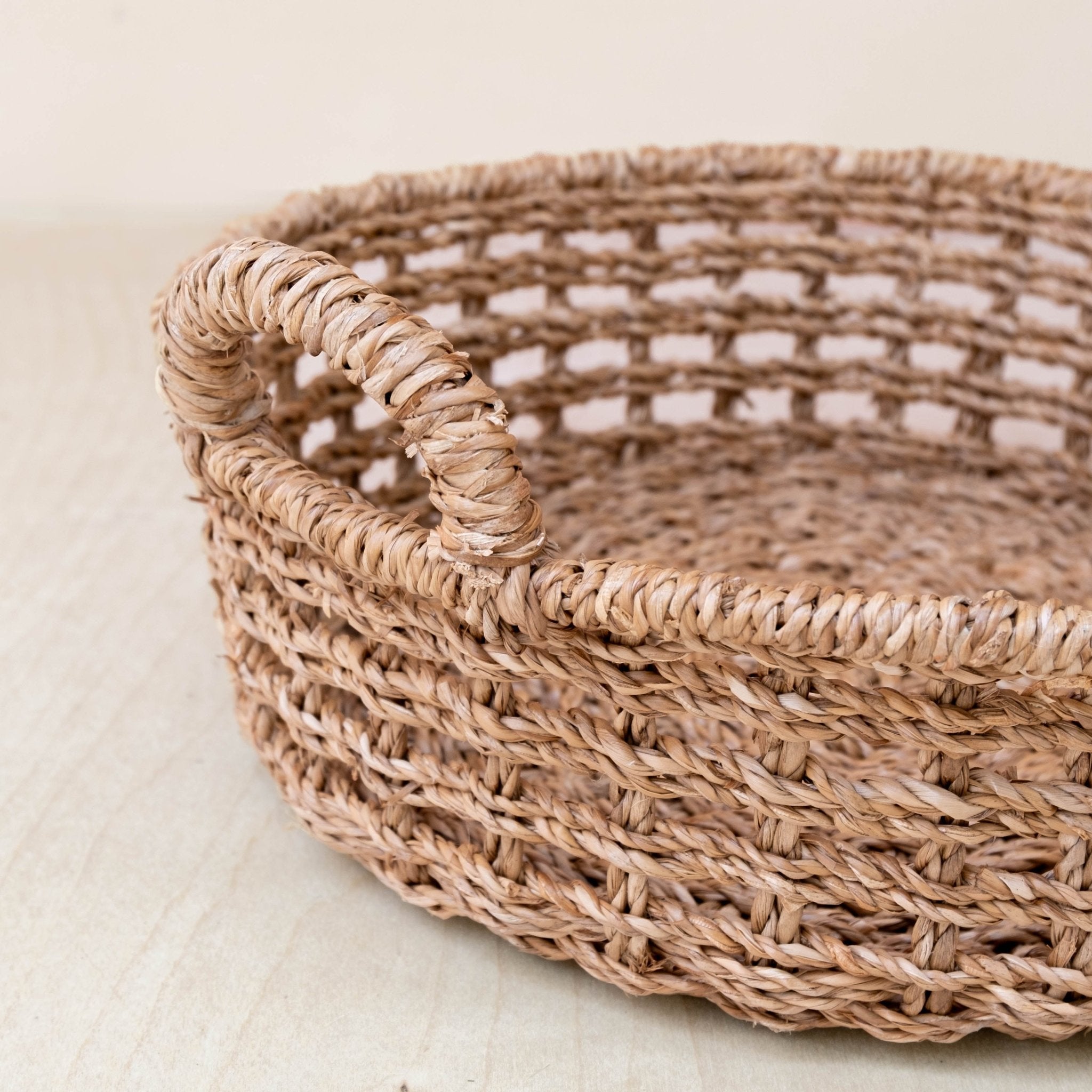 Round Open Weave Basket - Wicker Basket | Likhâ
