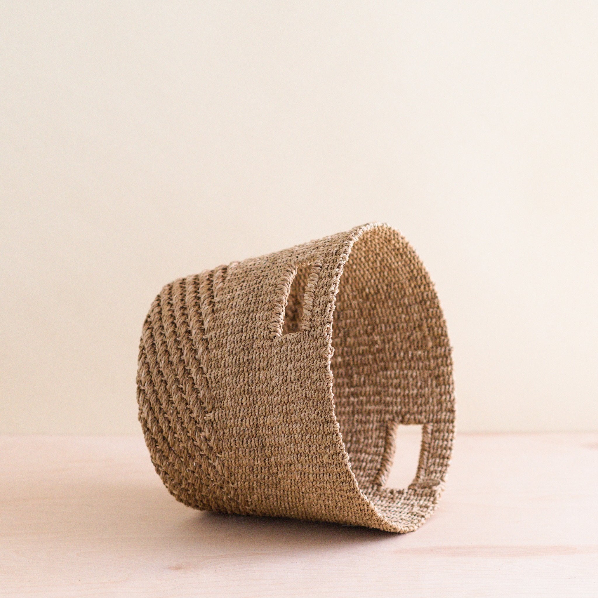 Tan + Natural Tapered Basket - Straw Basket | Likhâ