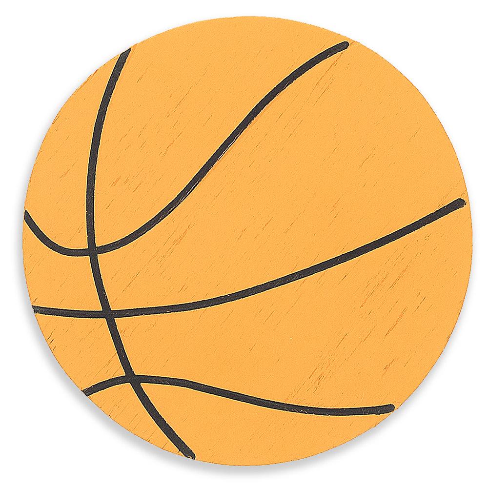 Set Of 3 Painted Finished Wooden Basketball Shapes Cutouts Diy Crafts 3.25 Inches