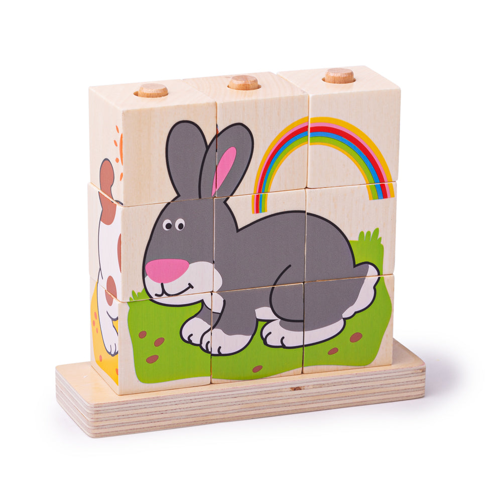 Stacking Blocks (Pets) by Bigjigs Toys US