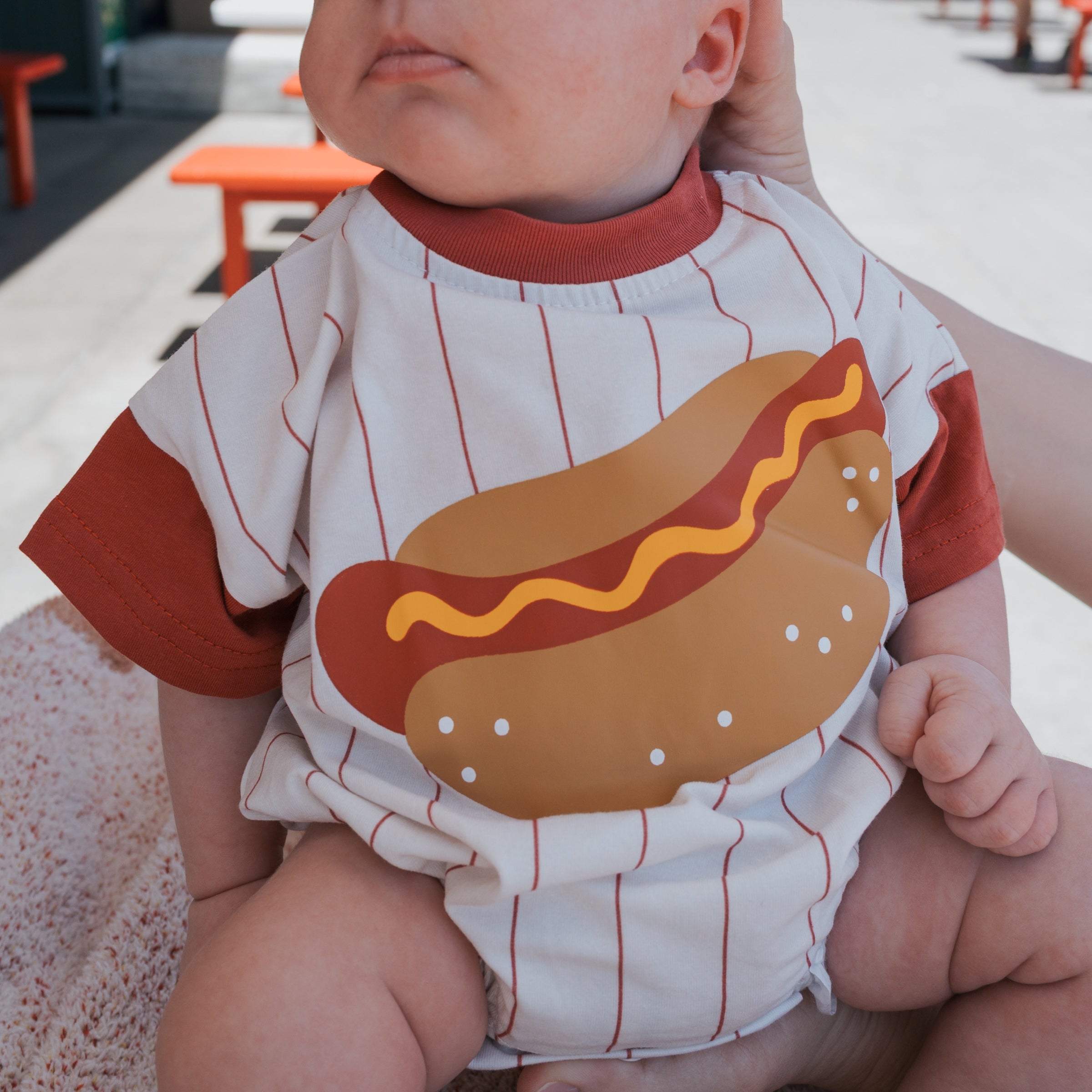 Short Sleeve Romper | Hot Dog