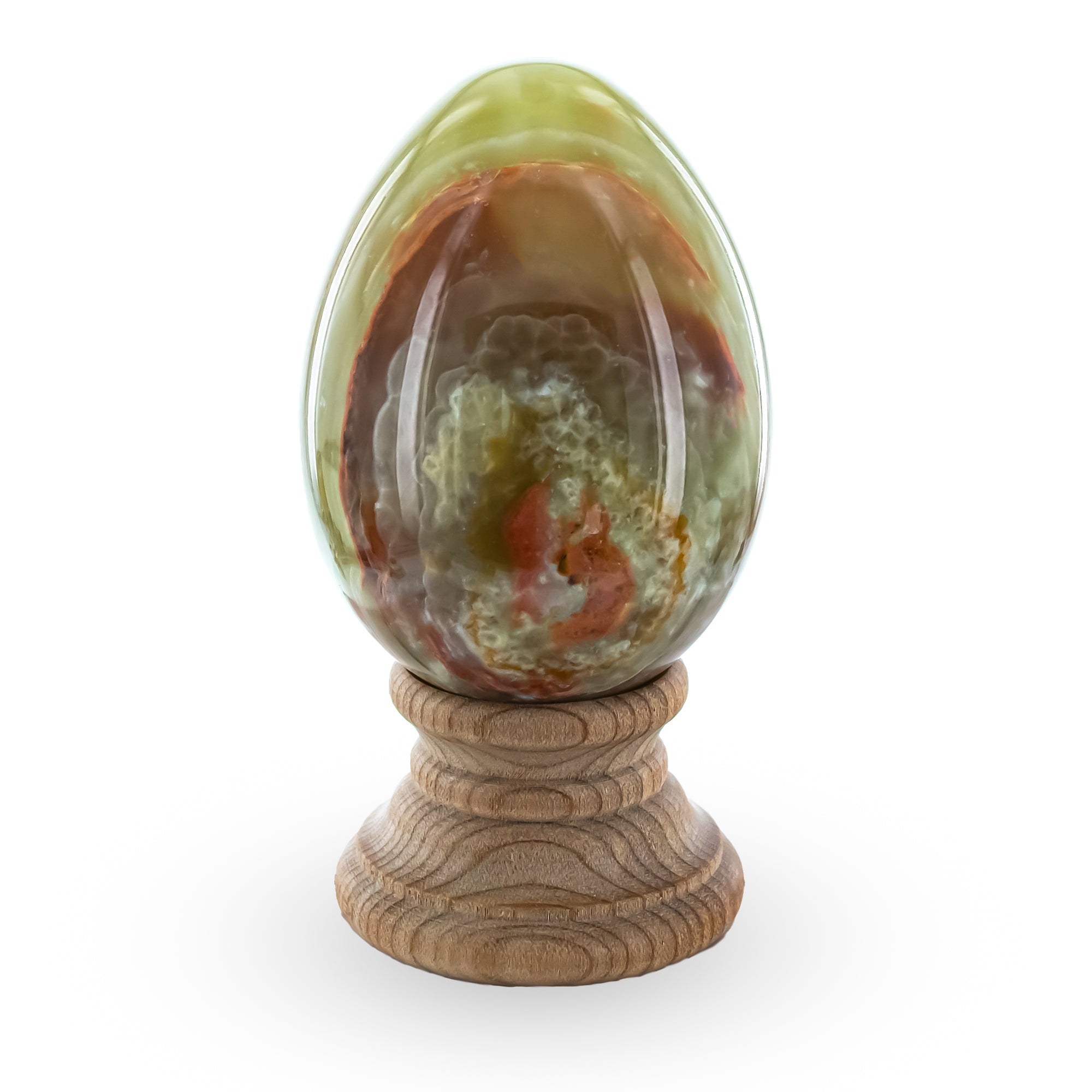 Multi Tones Polished Marble Stone Egg 3 Inches