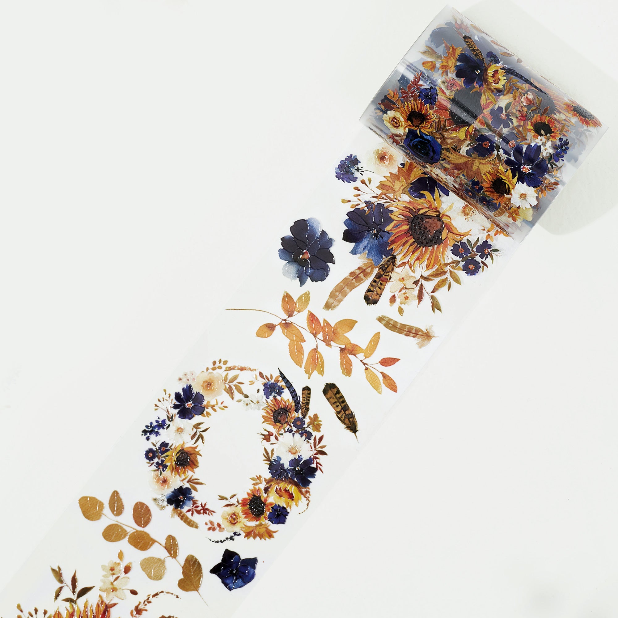 Sunflower & Navy Wide Washi / PET Tape by The Washi Tape Shop