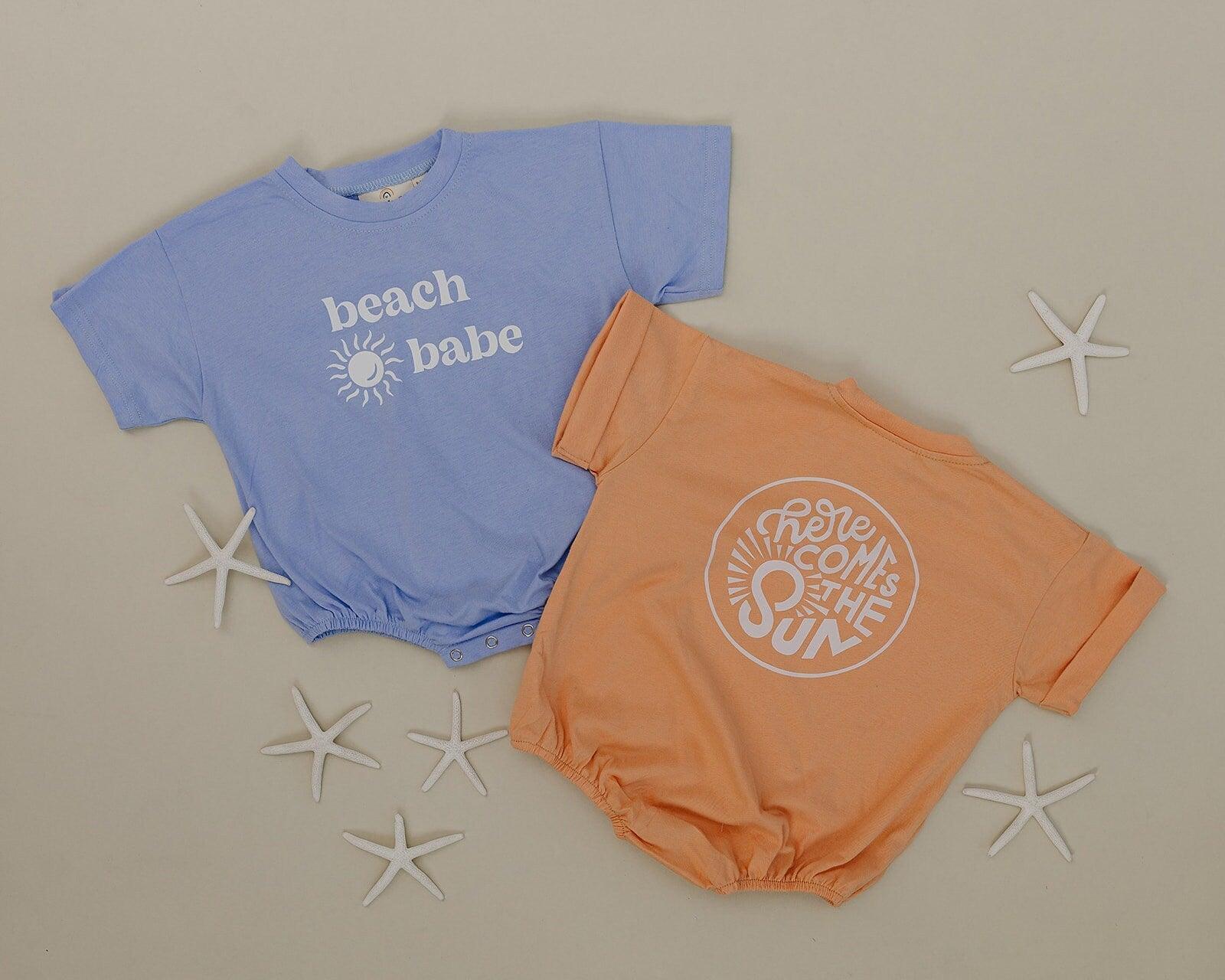 Beach Babe T-shirt Romper - More Colors