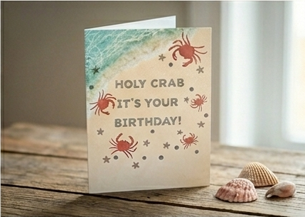 Holy Crab It's Your Birthday Greeting Card