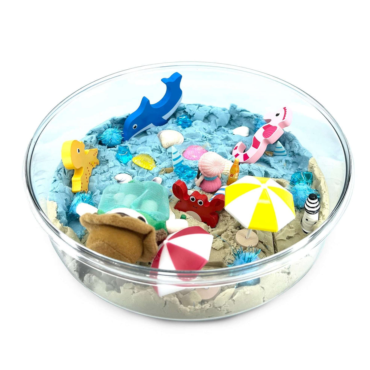 Beach Day, Ocean Theme Set With Kinetic Sand