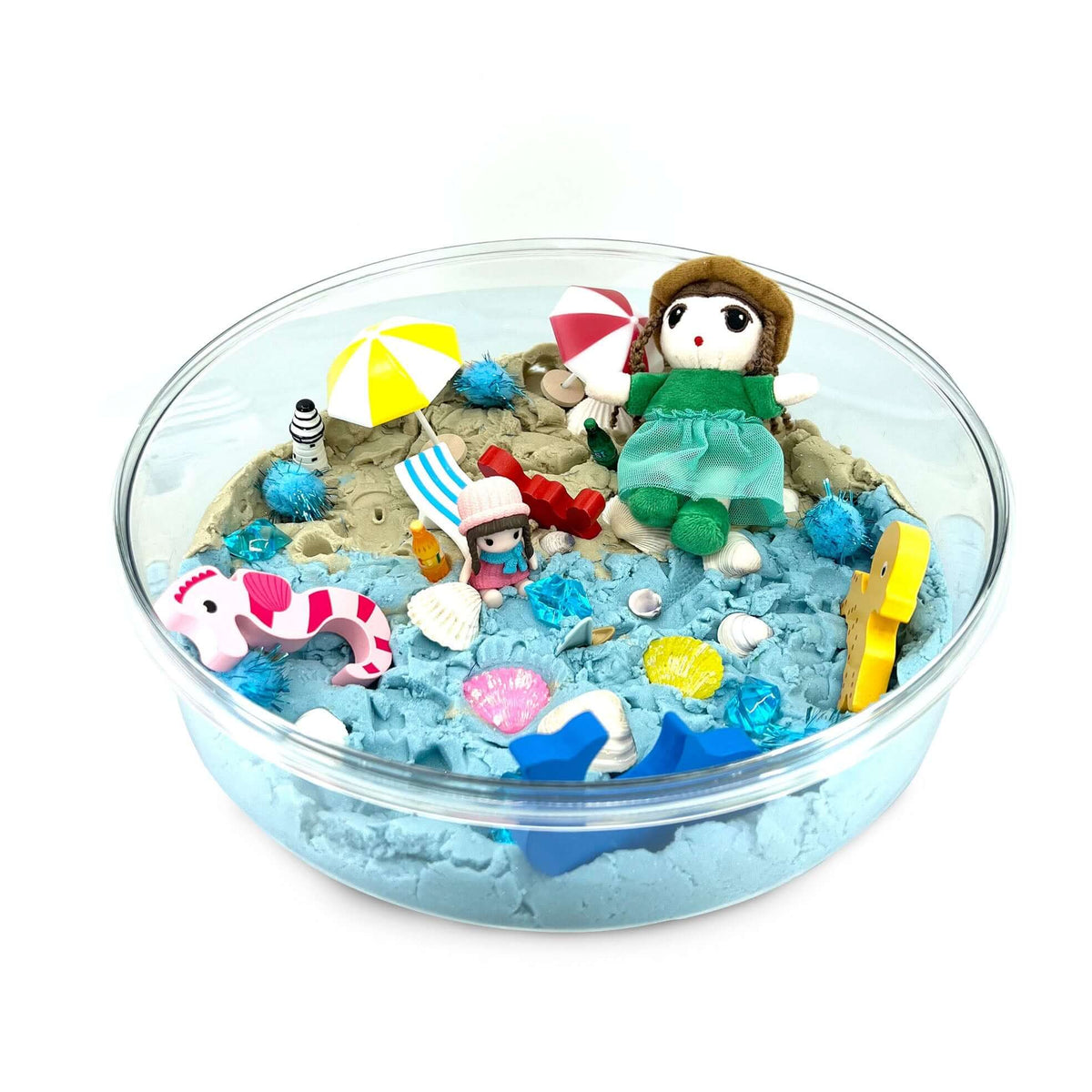 Beach Day, Ocean Theme Set With Kinetic Sand