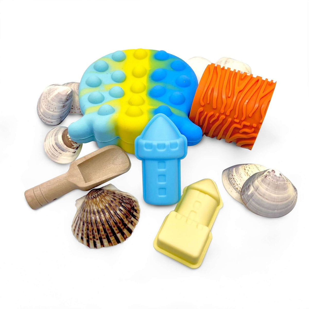 Beach Day, Ocean Theme Set With Kinetic Sand