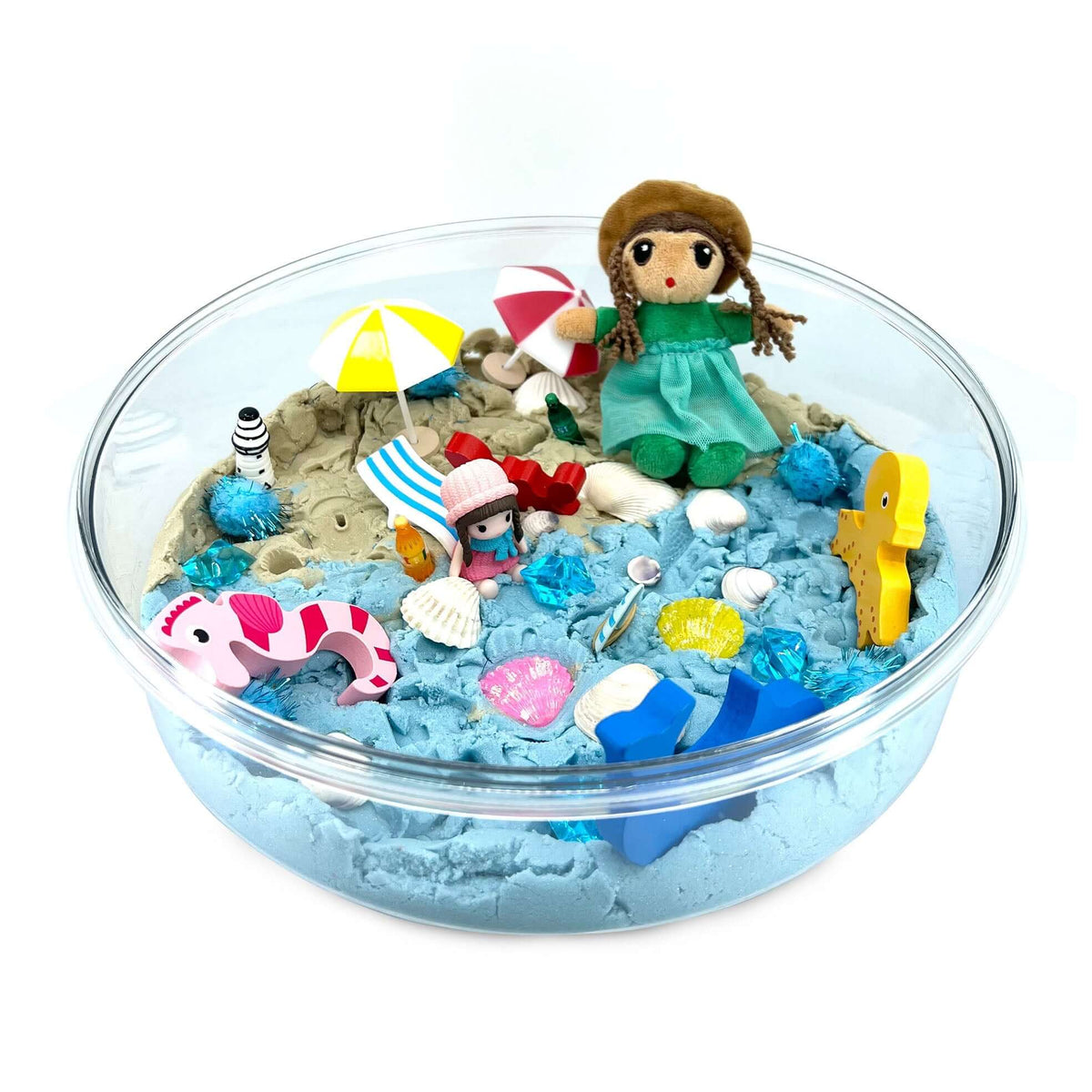 Beach Day, Ocean Theme Set With Kinetic Sand