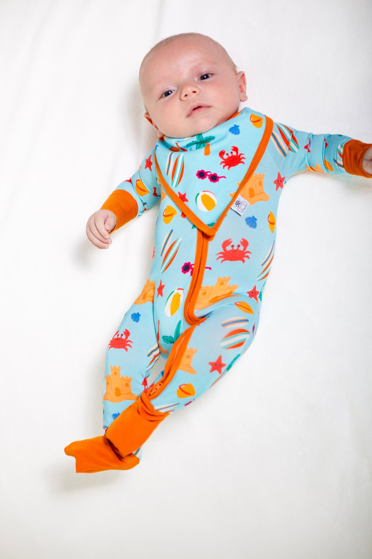 My First Beach Day:bamboo Onesies,soft, Ocean-themed Baby Outfit