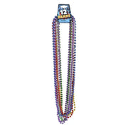 Mardi Gras Metallic Beads - 1 Dozen