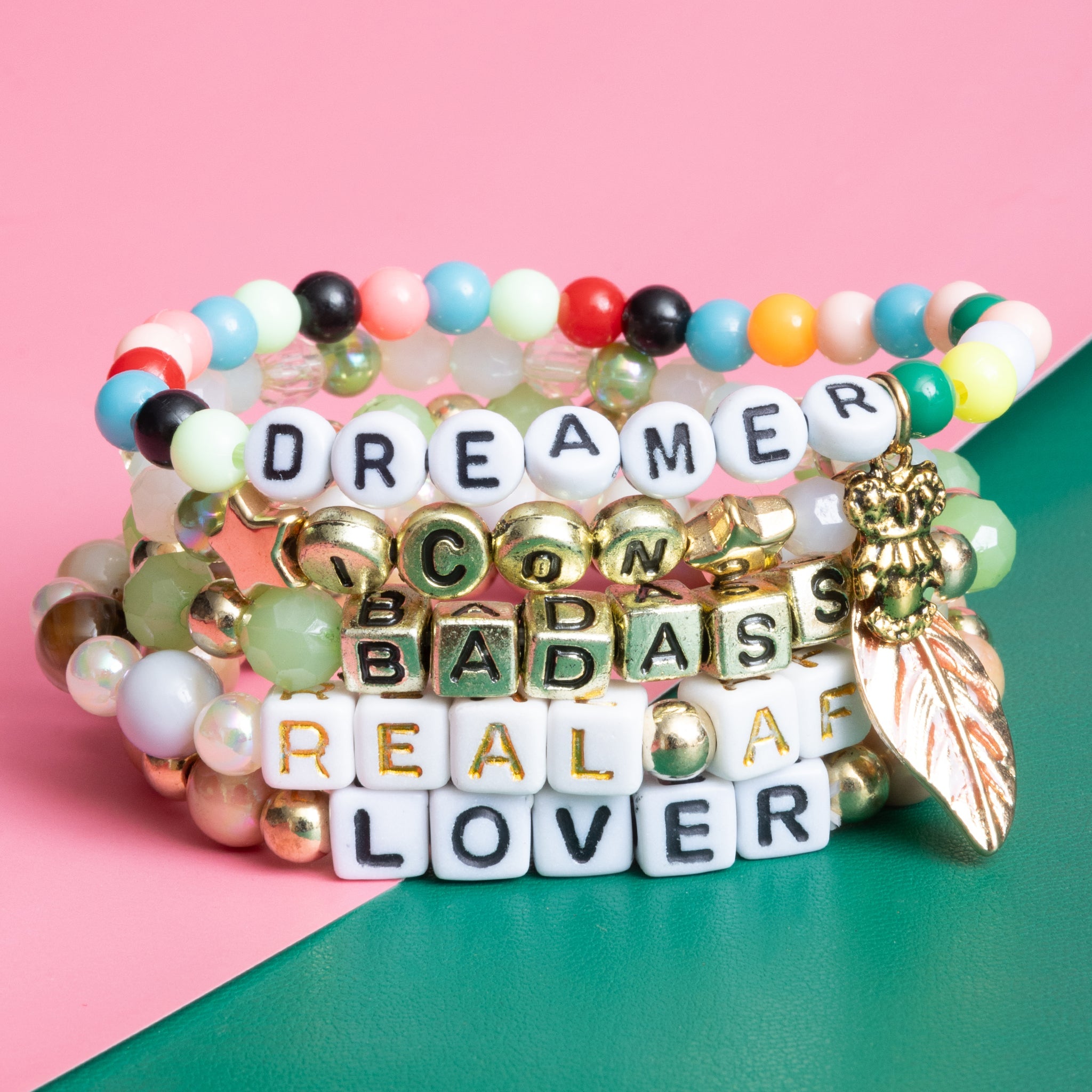 Good Vibes Yin Yang Charm Diy Letter Bead Jar