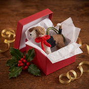 Beagle Hand Knit Christmas Ornament