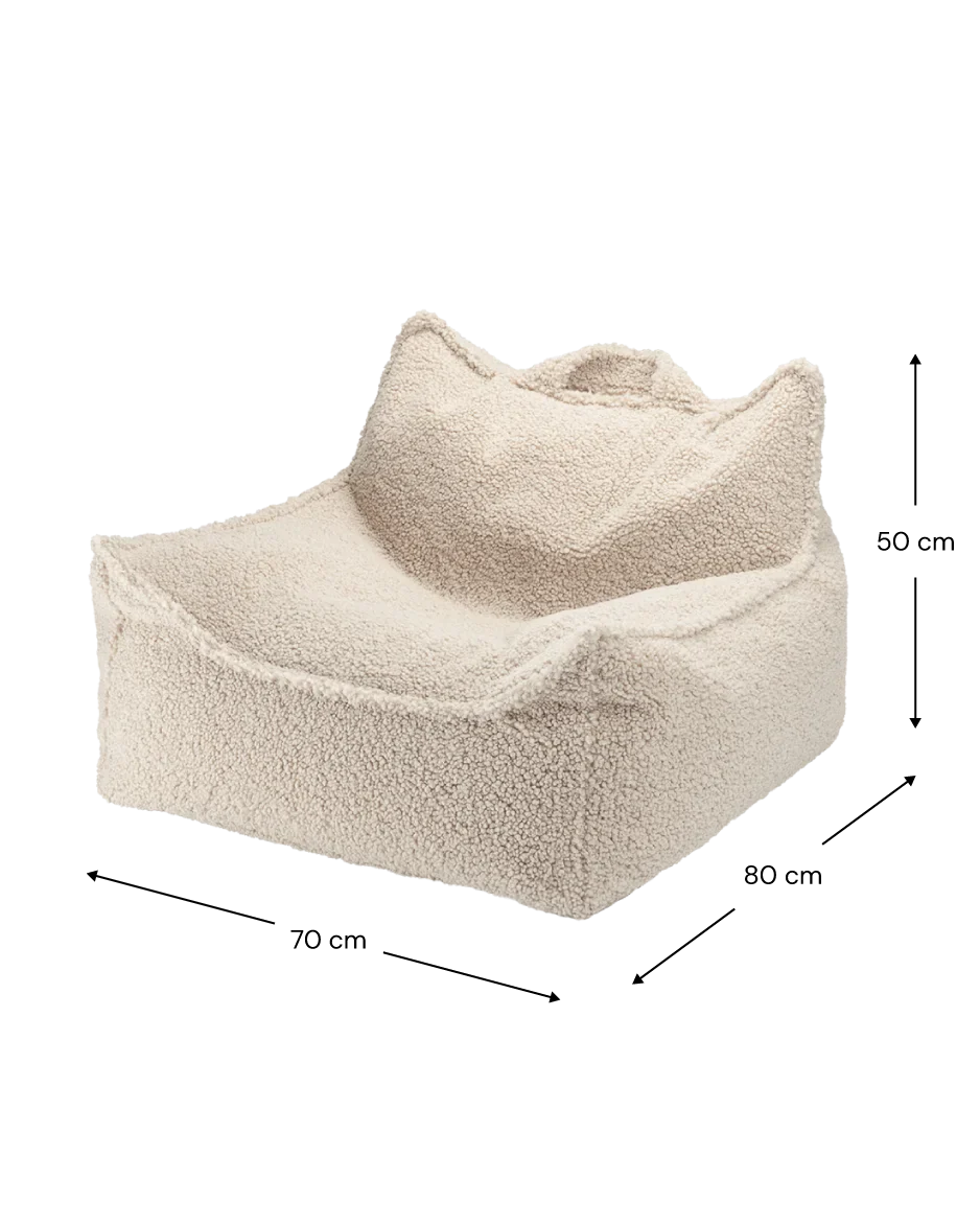 Biscuit Beanbag Chair And Ottoman Set