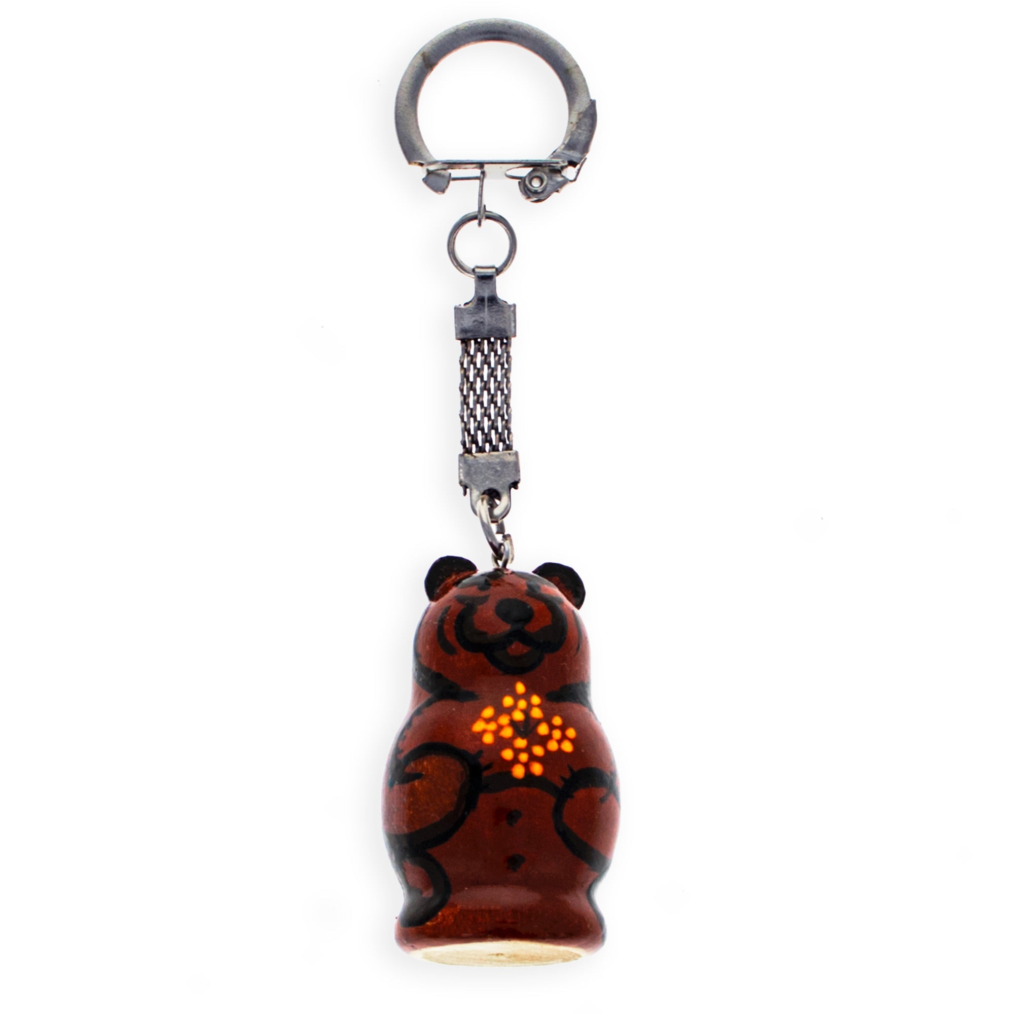 Brown Bear Wooden Key Chains 4 Inches