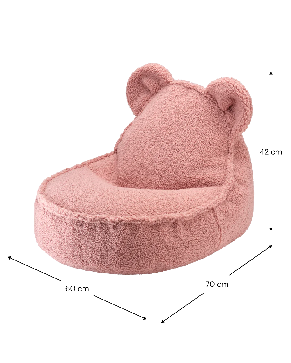 Guava Bear Beanbag And Ottoman Set