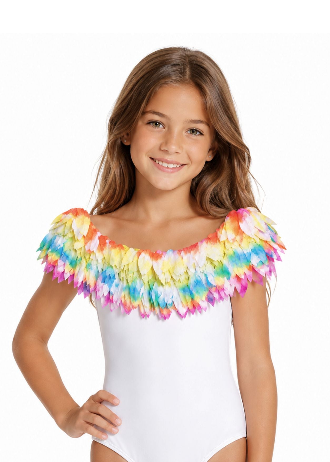 I Love You Forever Petals White Swimsuit