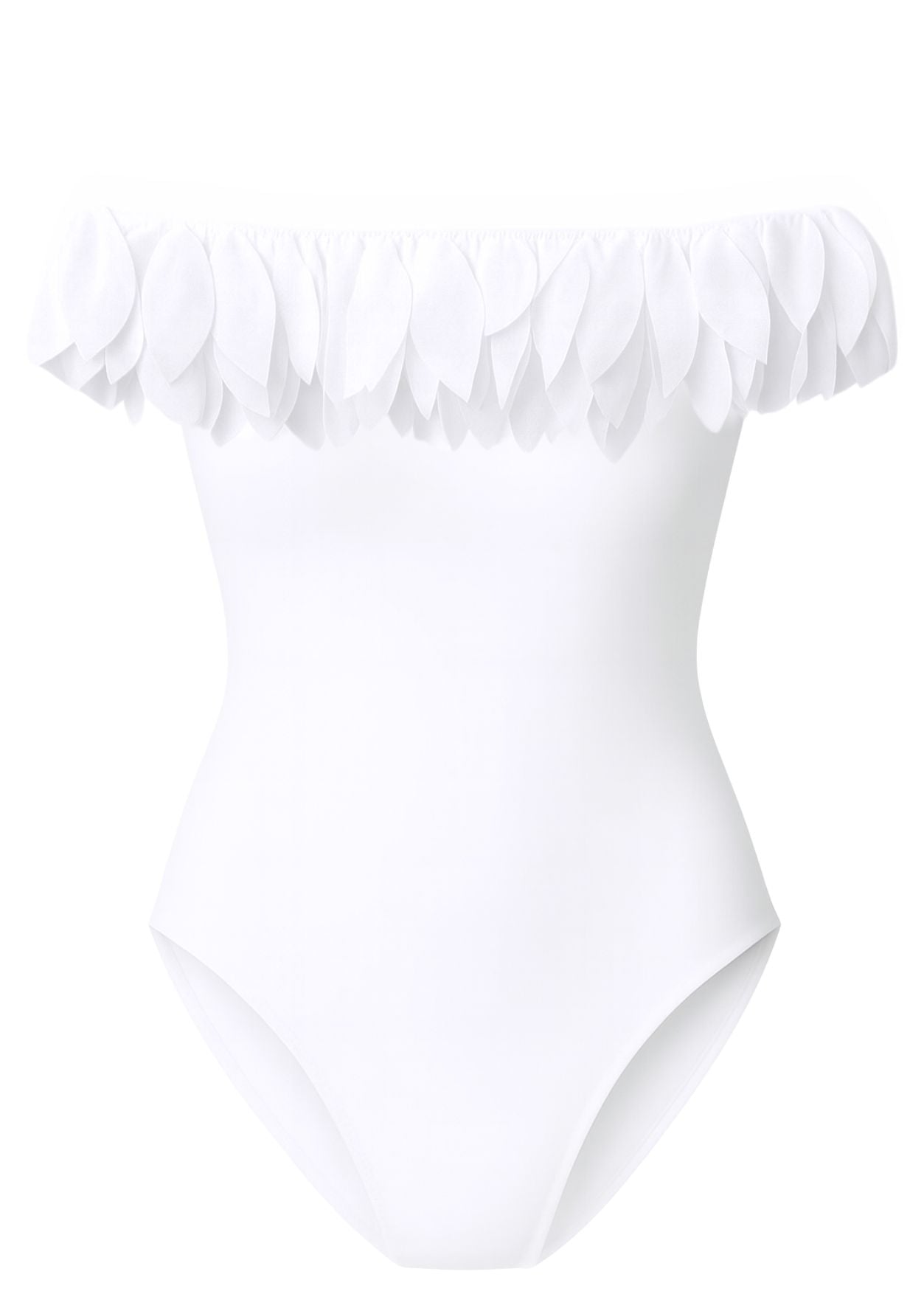 Womens White Petal Swimsuit