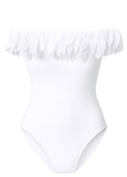 Womens White Petal Swimsuit