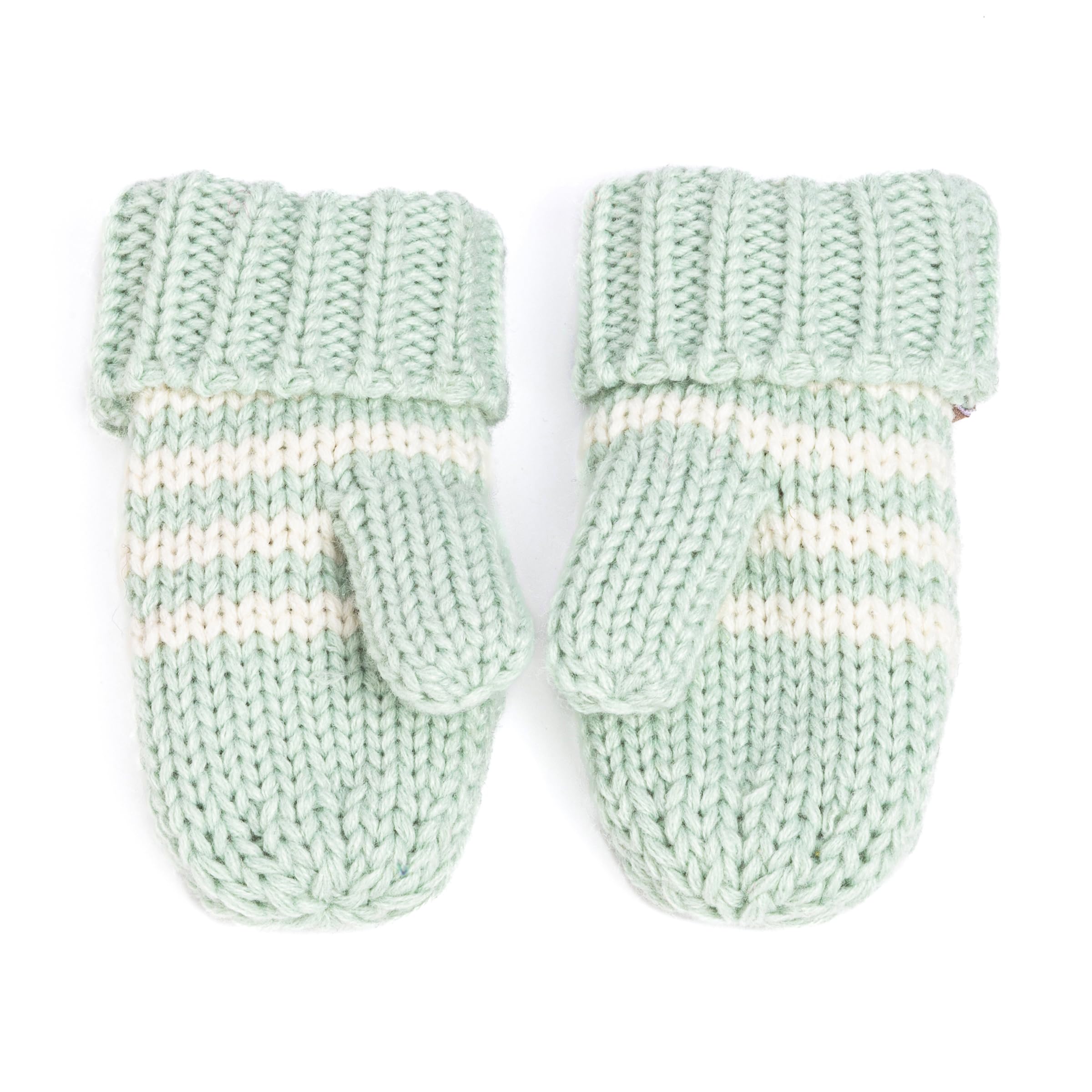 Heart Design Winter Hat Set With Cute Animal Mittens For Girls 1-6 Years, Fleece-lined For Comfort