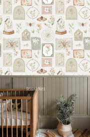Butterflies & Wild Flowers Wallpaper - Nursery Wall Decor Wallpapers