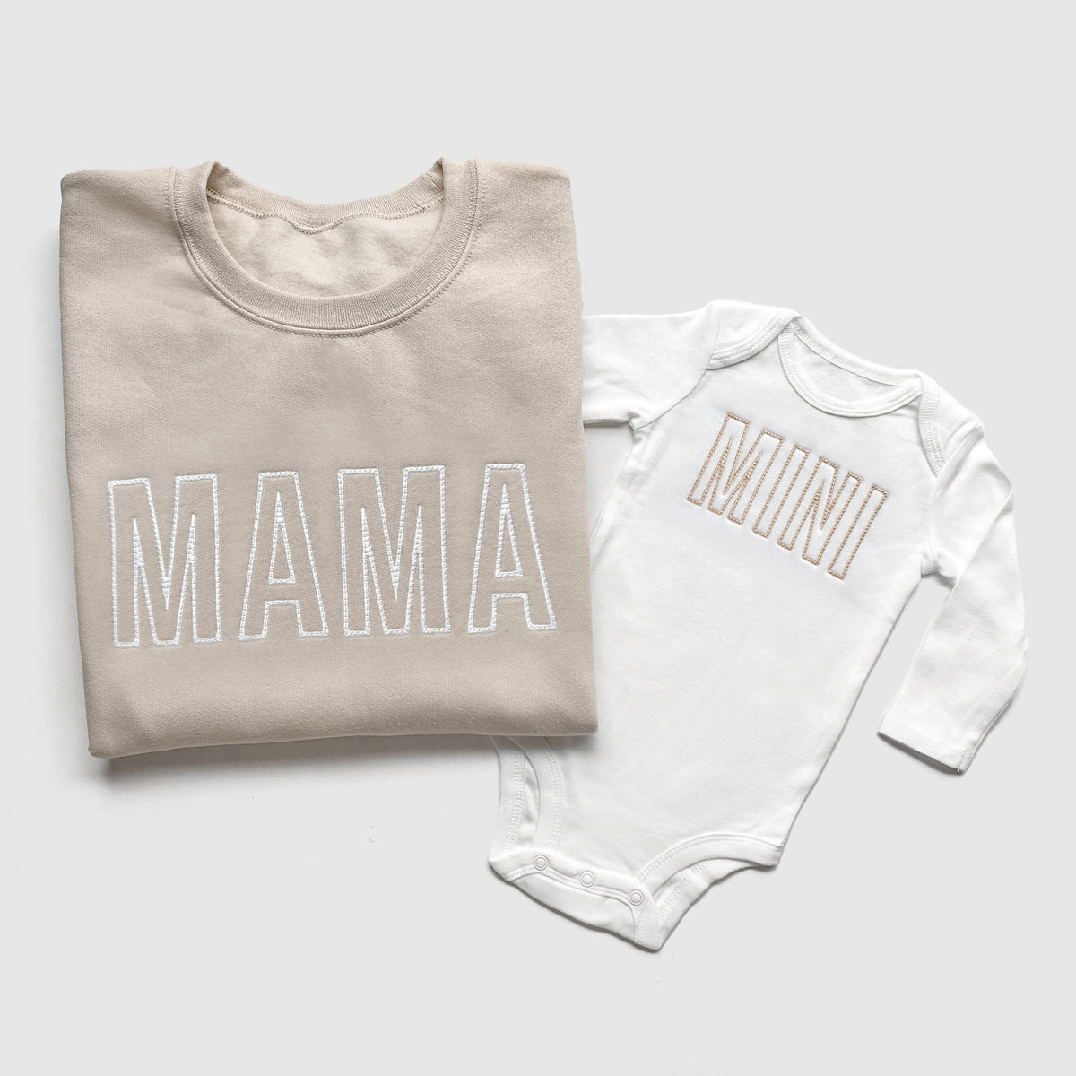 Mama And Mini Matching Outfits | Embroidered Mommy And Me Sweatshirts