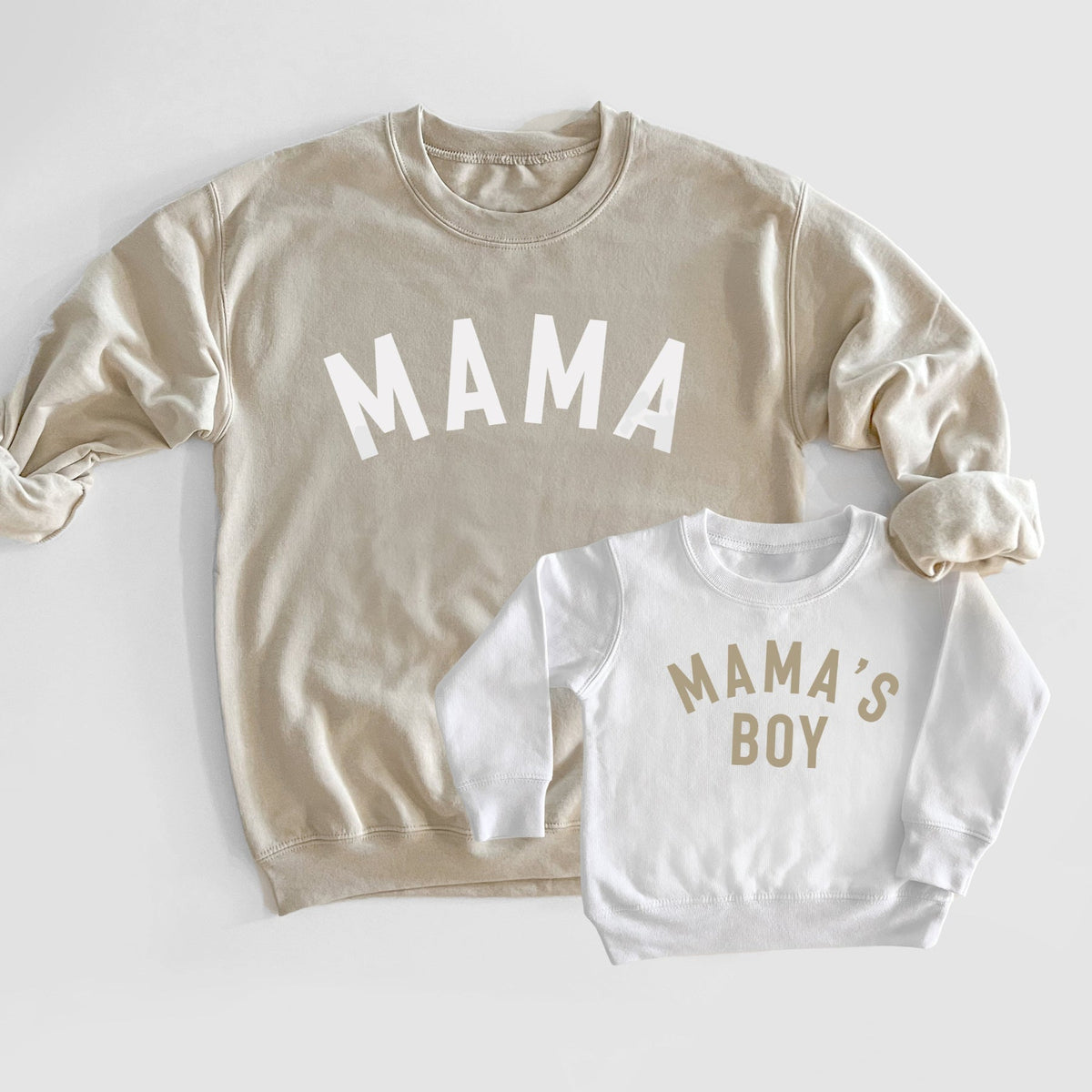 Mama & Mama’s Boy Matching Sweatshirts | Mother Son Outfit Set
