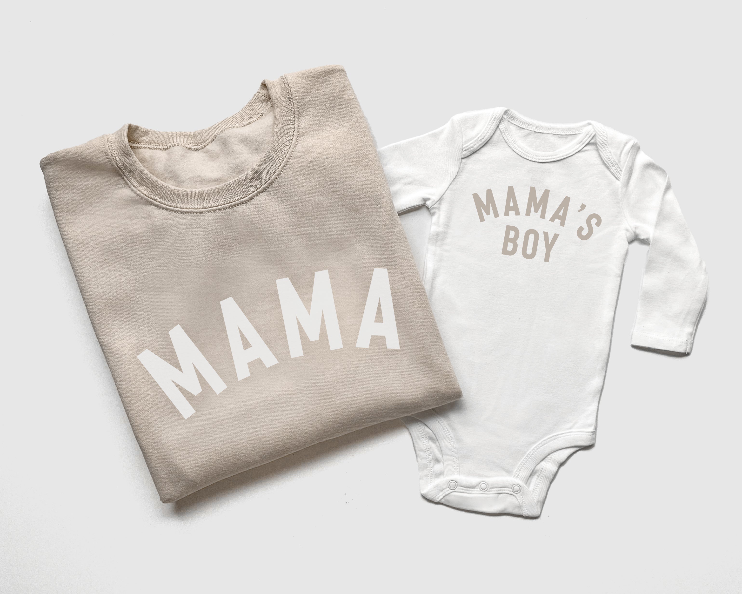 Mama & Mama’s Boy Matching Sweatshirts | Mother Son Outfit Set