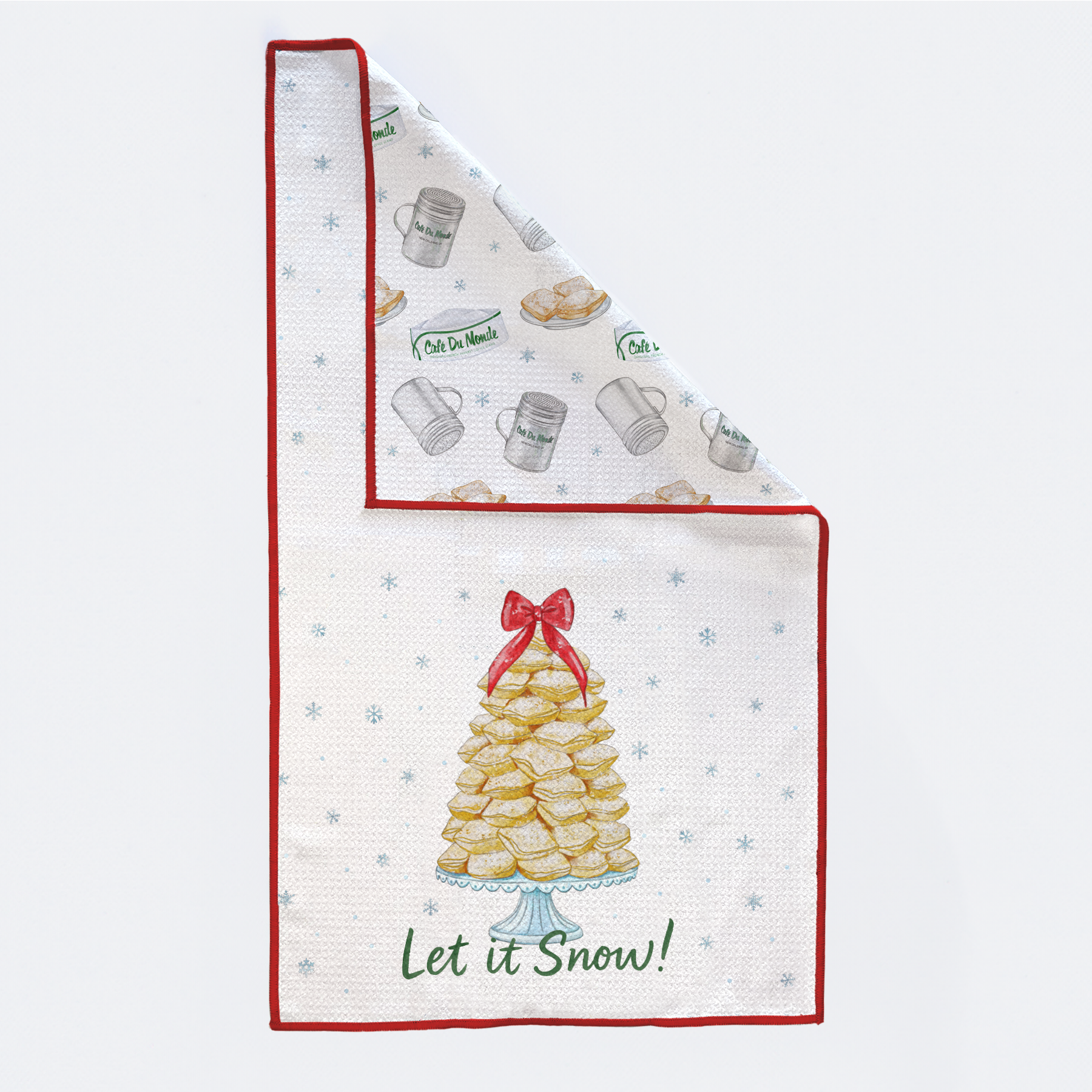 Let It Snow! Beignet Tree Kitchen Towel