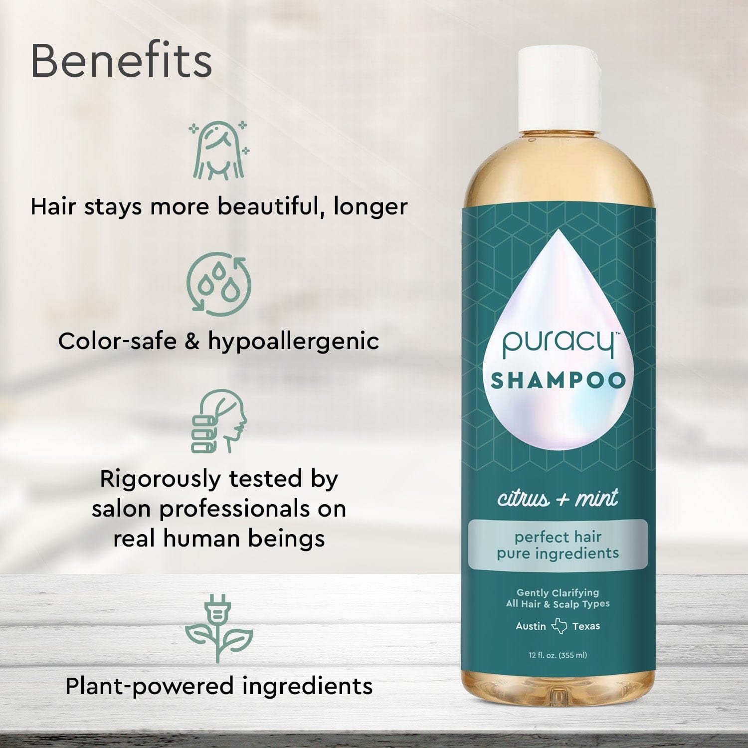 Shampoo (sulfate/paraben/silicone-free)