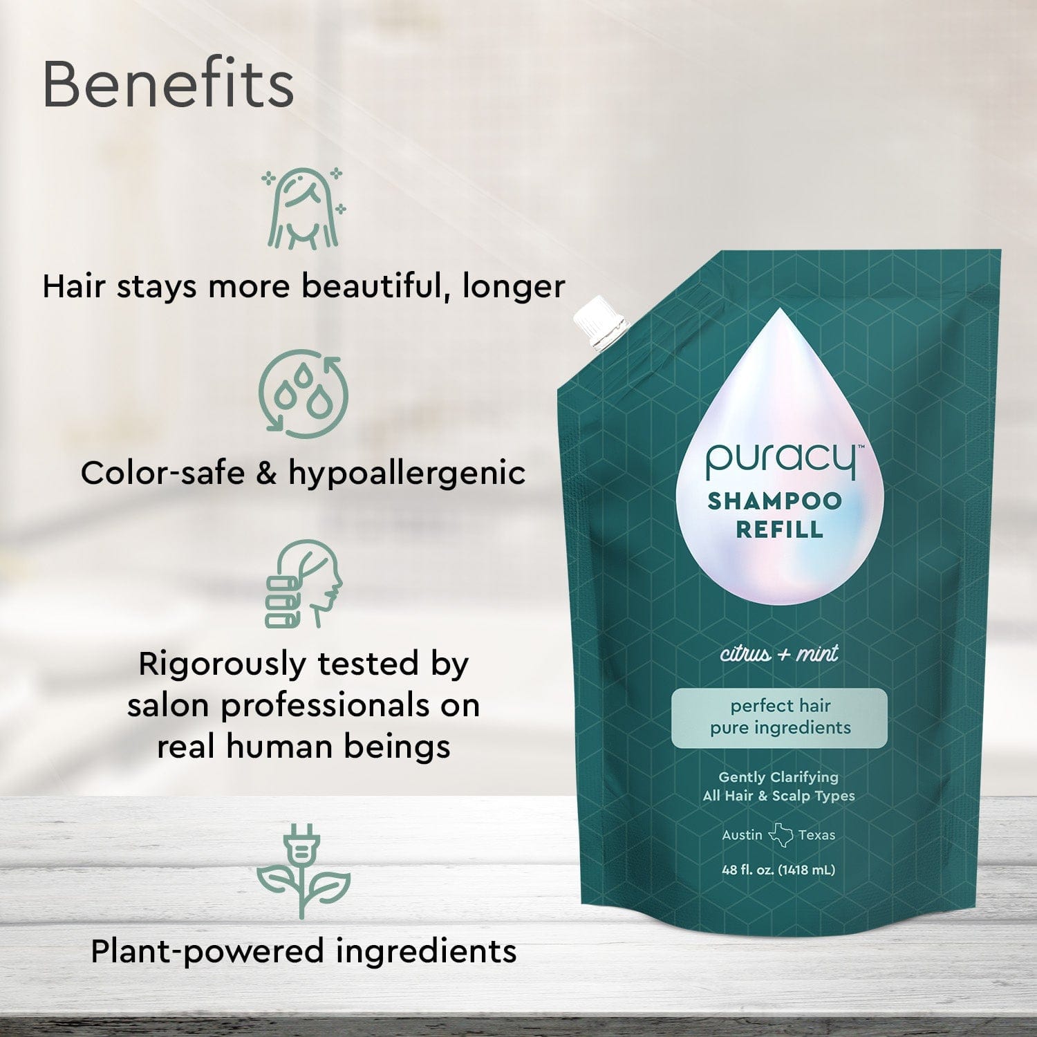 Shampoo (sulfate/paraben/silicone-free)
