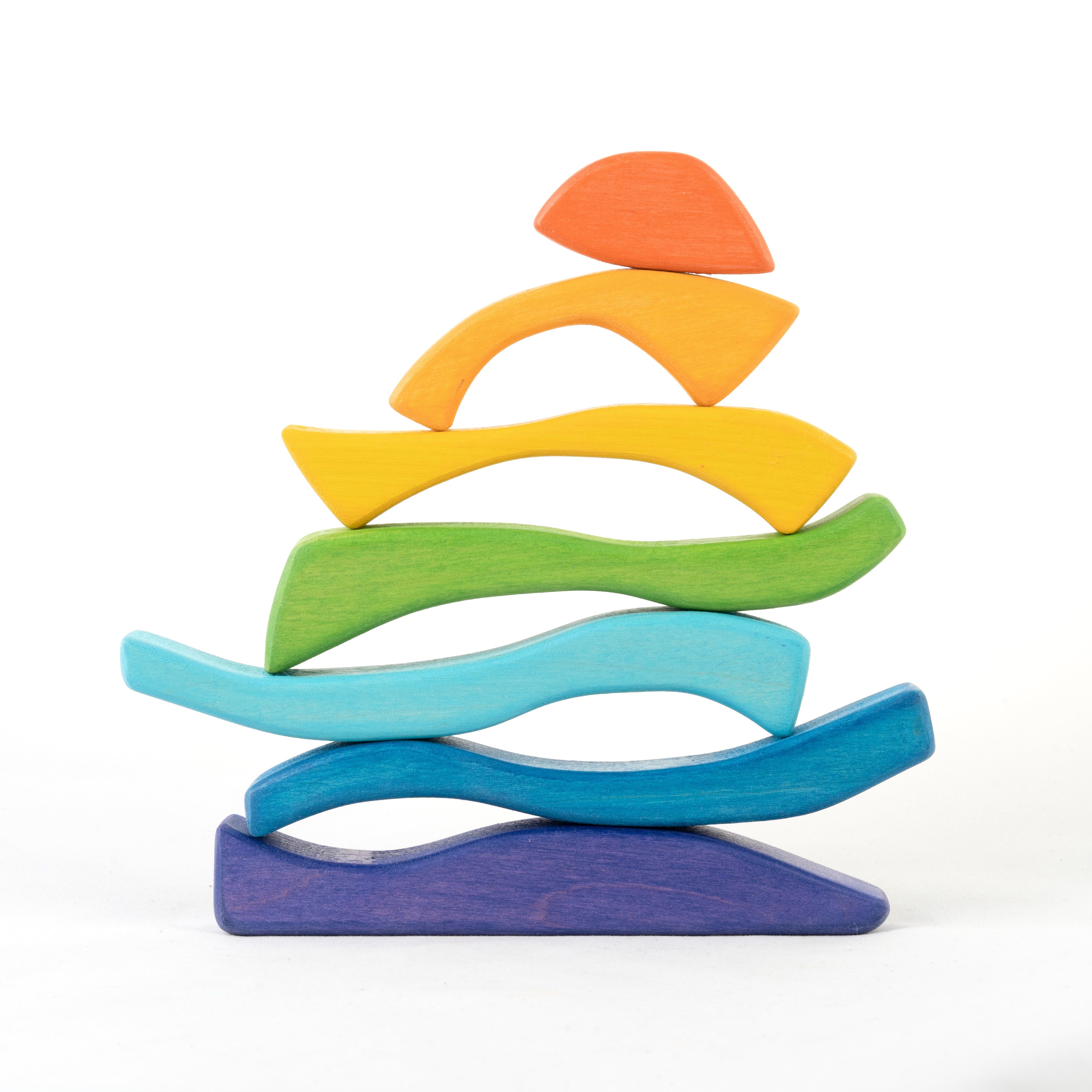 Wooden Rainbow Stacker For Toddlers