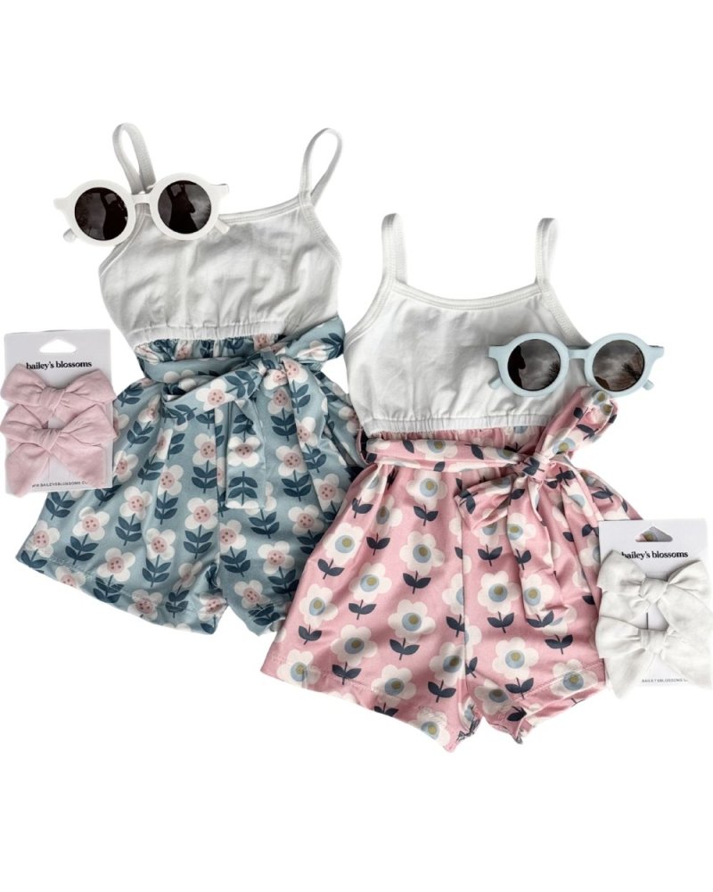 Betty Camisole Romper - Floral Rose