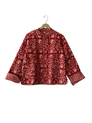 The Charlotte Jacket In Crimson Bloom