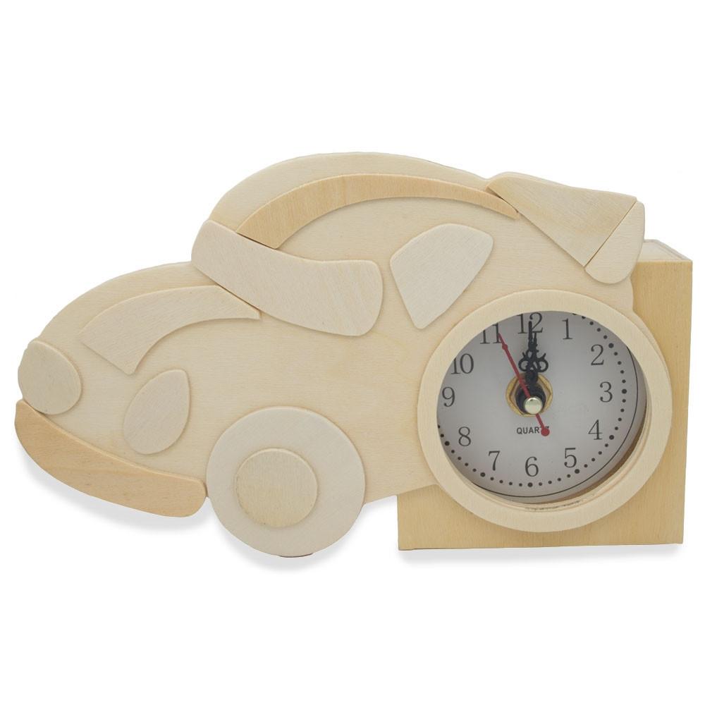 Race Car Clock Unfinished Wooden Craft Kit