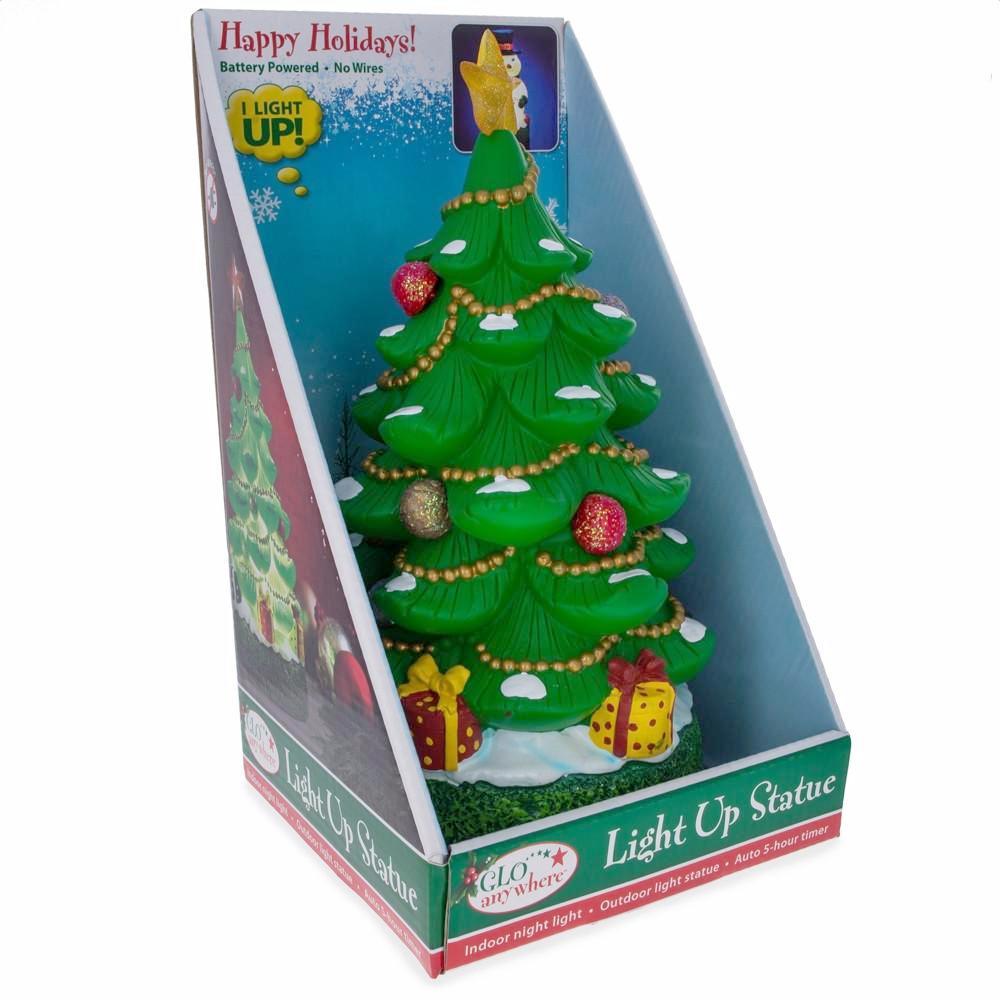 Glowing Night Lamp Tabletop Christmas Tree 11 Inches