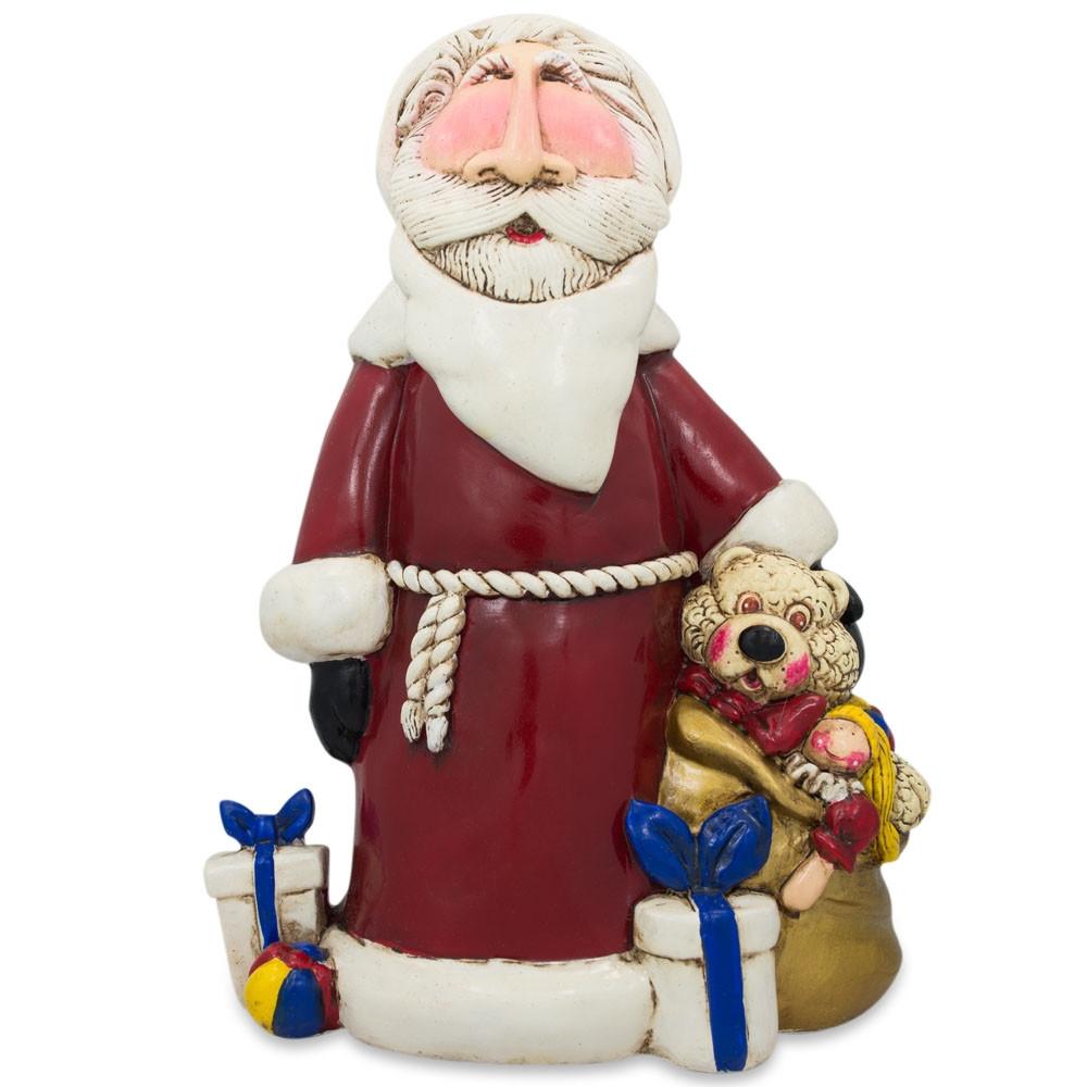 Santa With Gifts Resin Figurine 7.5 Inches