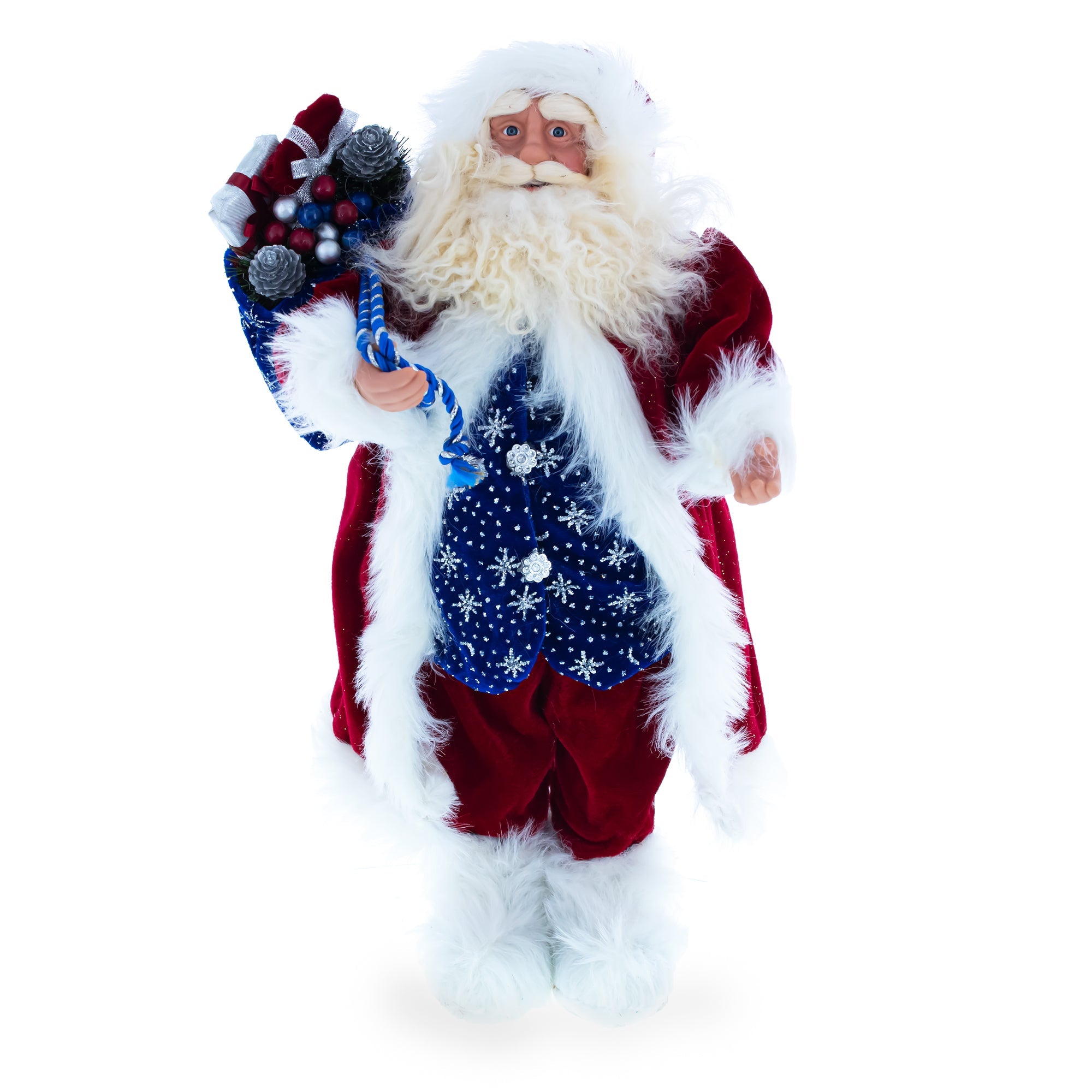 Standing Santa Fabric Figurine 18 Inches