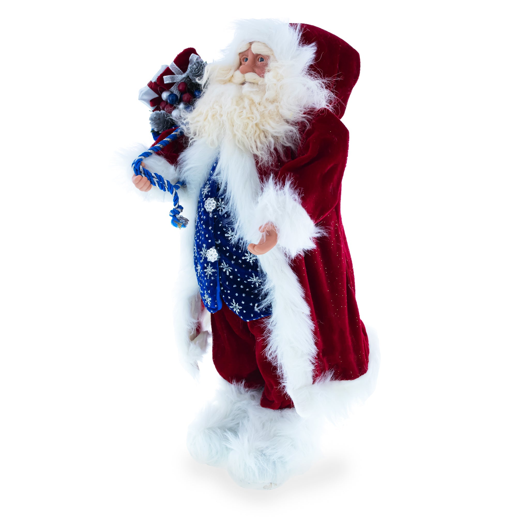 Standing Santa Fabric Figurine 18 Inches