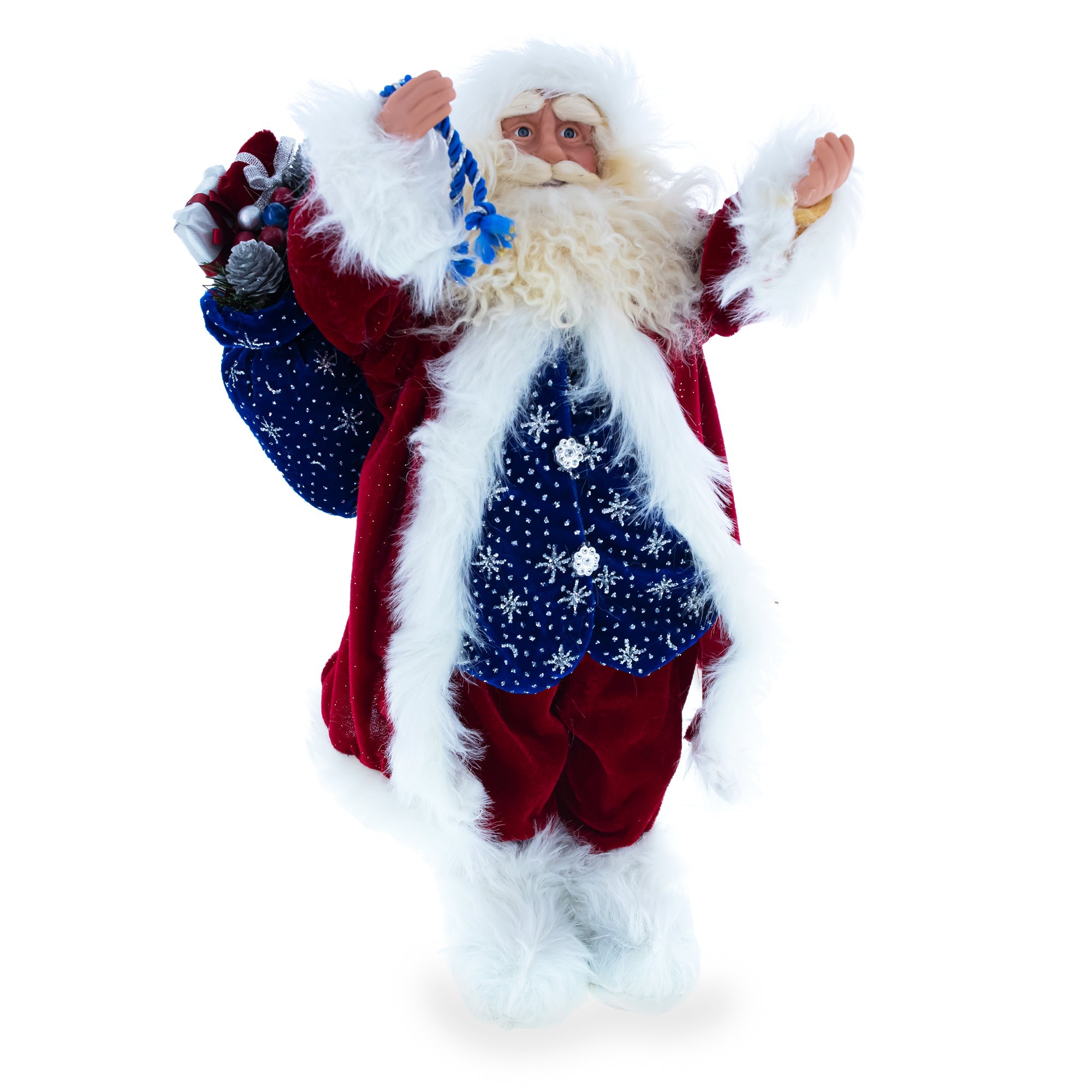 Standing Santa Fabric Figurine 18 Inches